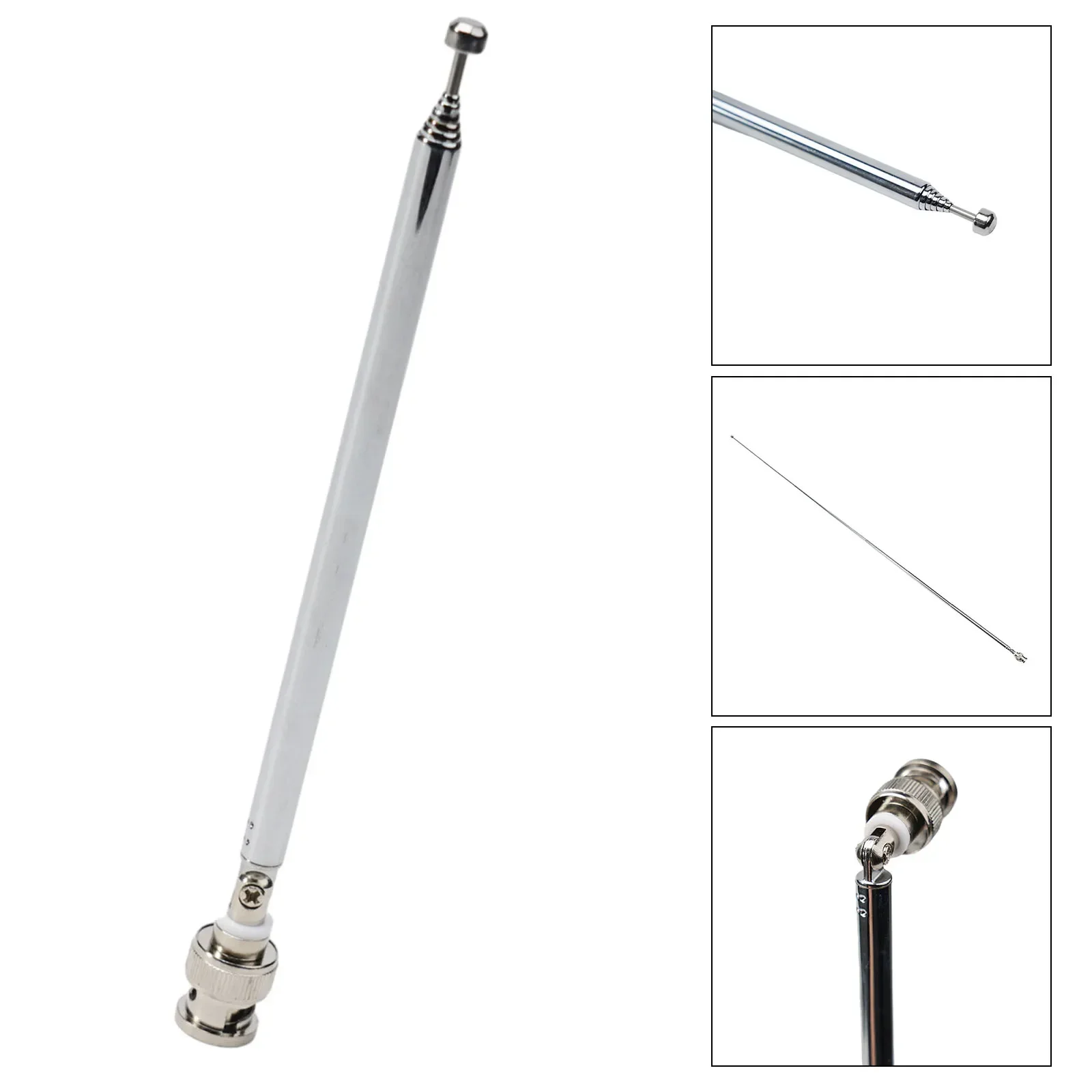 Copper Construction Extendable 75cm Antenna for FM For Radio Compatible with For Radio Scanner CB For Radio BNC Male