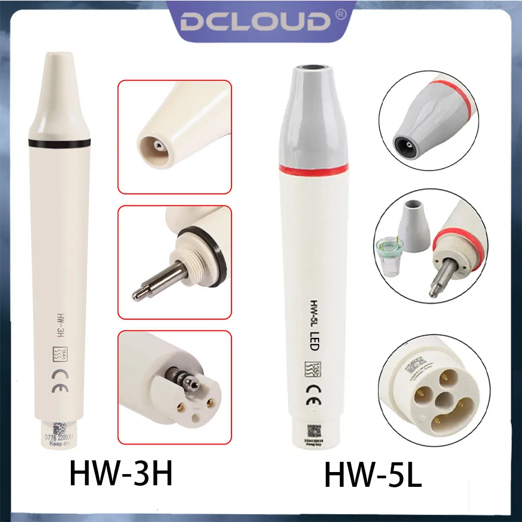 

1Pc Dental Ultrasonic Piezo Scaler Handpiece Detachable Piezo Scaling Handle LED Fit WOODPECKER/EMS HW-3H HW-5L Cleaning Unit