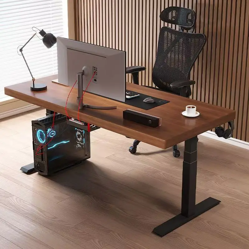 Solid wood electric lifting table Home smart computer Learning desk Worktable E-sports table