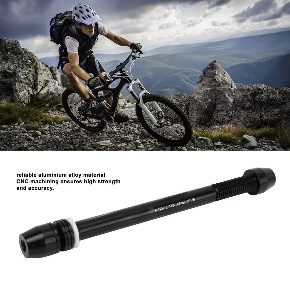 

Ось для велотренажера из алюминиевого сплава P1.75 M12x142 на M12x148 мм, сквозная ось для велотренажера, 2 секции, простая установка