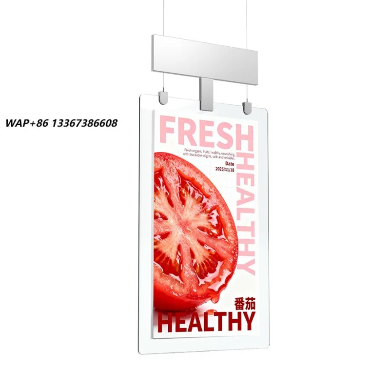 Shop Retail 55 Inch Indoor High Brightness Ceiling Hanging Double-Sided Digital Signage Advertising Board SDK 1 Year Warranty