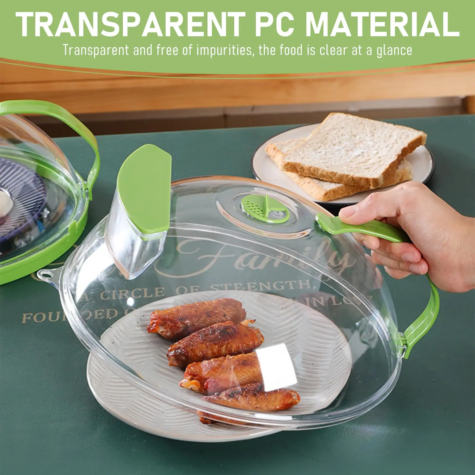 Home Essentials for New Home Microwave Splatter Cover Prevent Spills and Maintain Freshness BPA Free Guard Lid with Handle