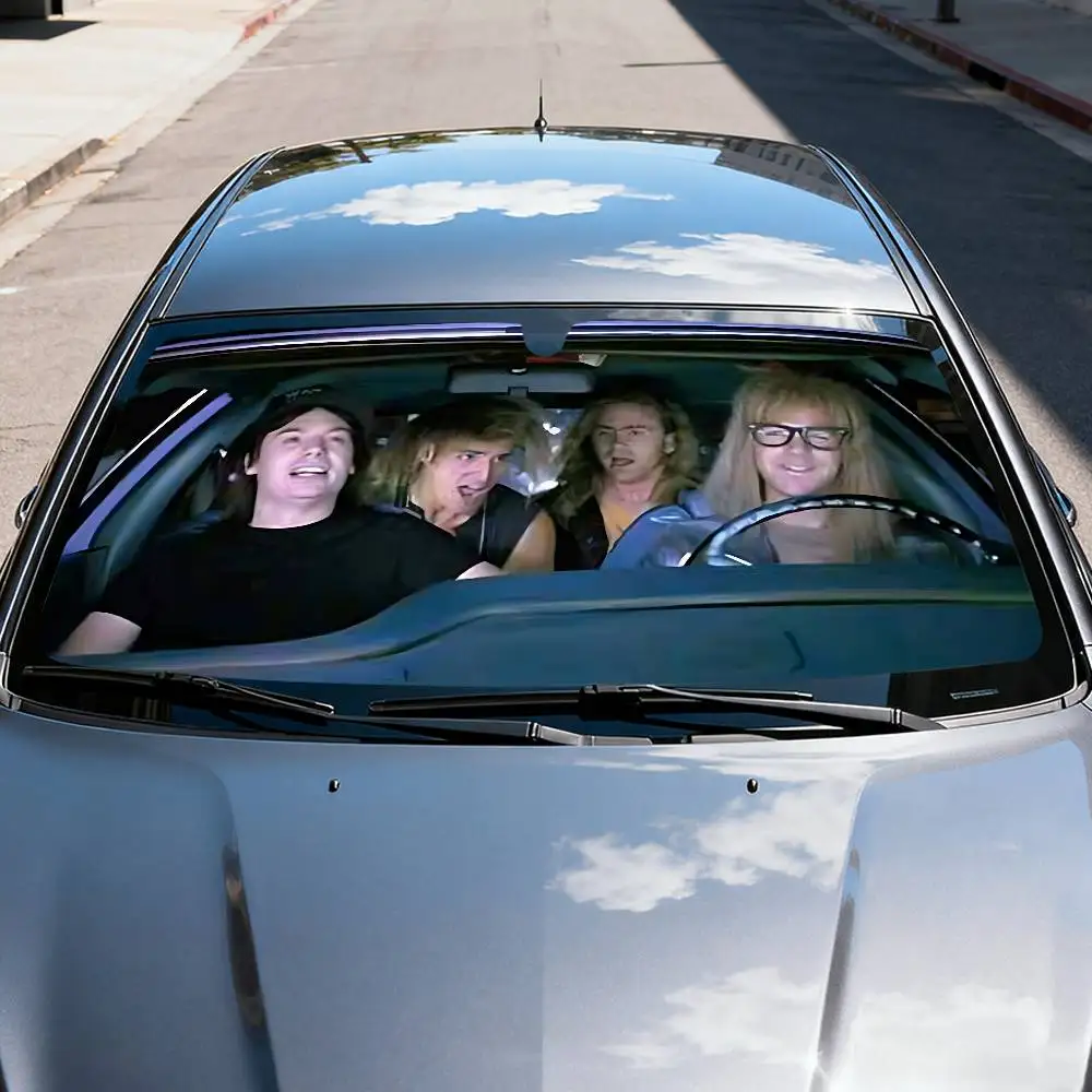 W-Wayne's World Car SunShade Windshield Car Windscreen Cover Sun Shade Auto Visor Car Accessories