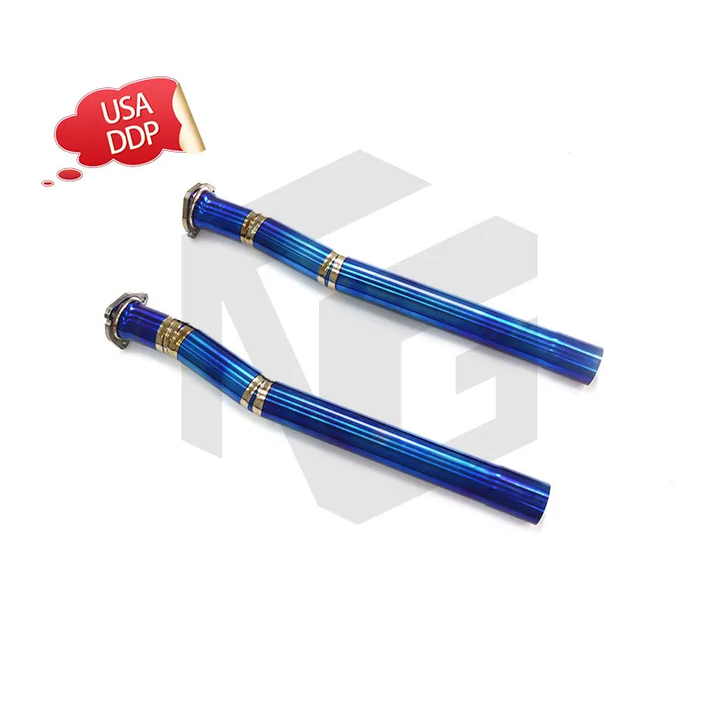 

ING Titanium alloy Exhaust Front Pipe for Audi TTRS 8S 2.5T Tube Middle Car System Flow Performance