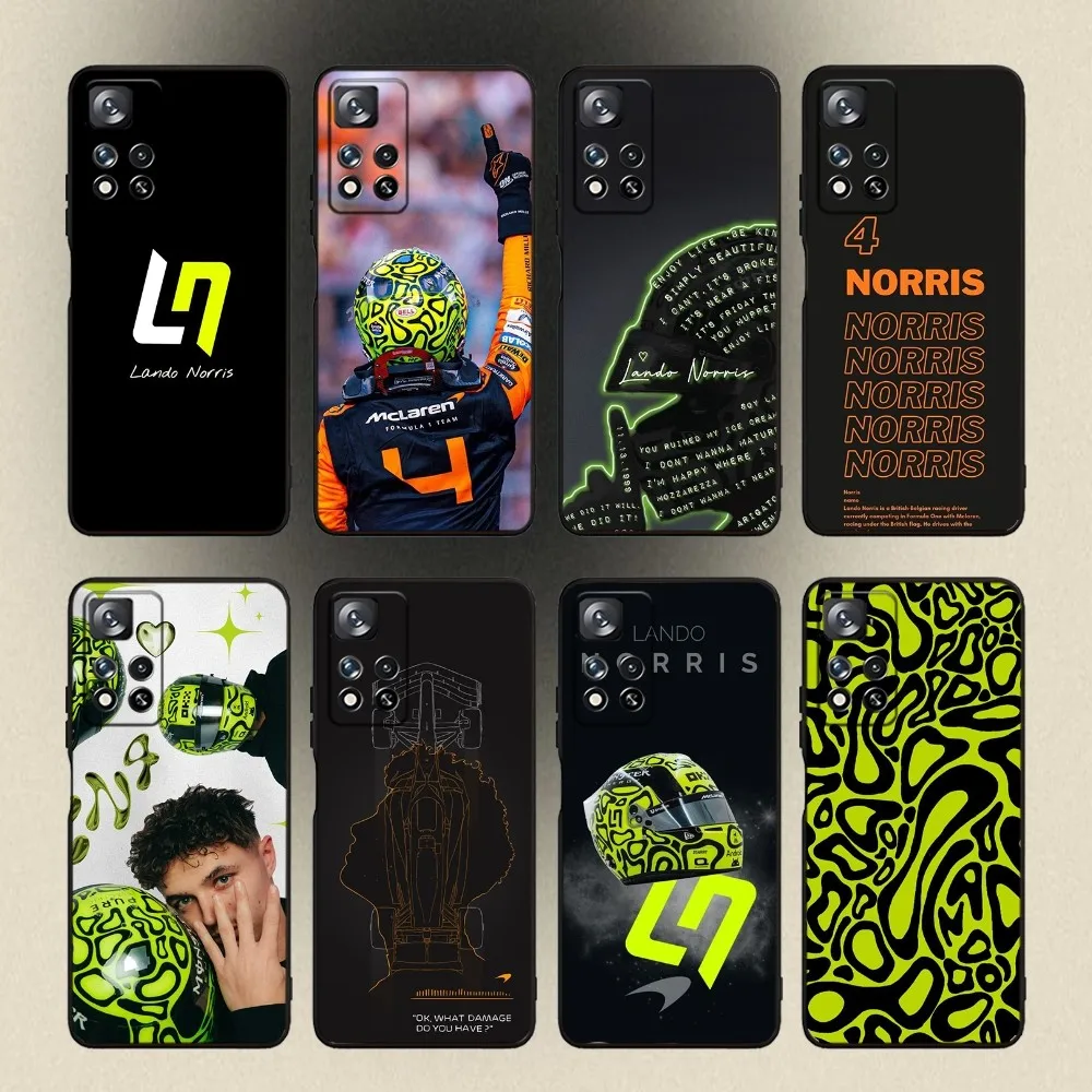 F1 4 L-LandoS N-Norris Phone Case For Samsung Galaxy A20,A21s,A22,A31,A32,A52,A53,A72,73,A80,A91 Soft Black Cover