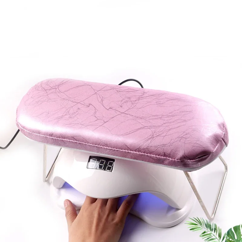 Cojín suave y lavable para reposabrazos, almohada de mano de cuero, soporte para muñeca, soporte para manicura, mesa de arte para uñas