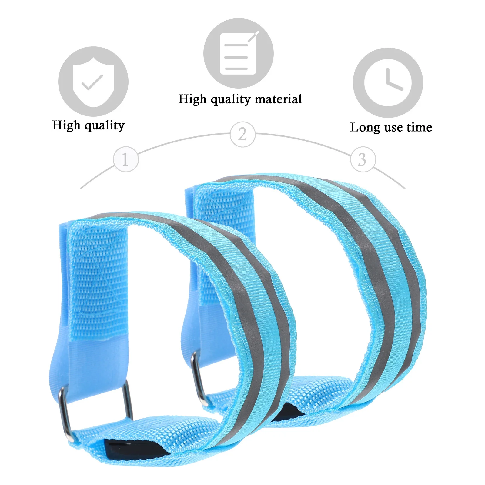 

2Pcs LED Flashing Running Wristbands Rechargeable Glow Bracelets Luminous Sports Armbands Safety Lights LED Glow Bracelets