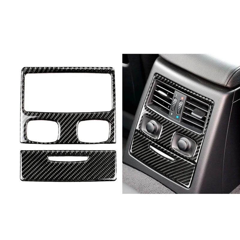 

for BMW 3 Series E90 E92 2005-2012 Carbon Fiber Rear Seat Air Conditioner Outlet Vent Decoration Cover Trim Decal Car Accessory