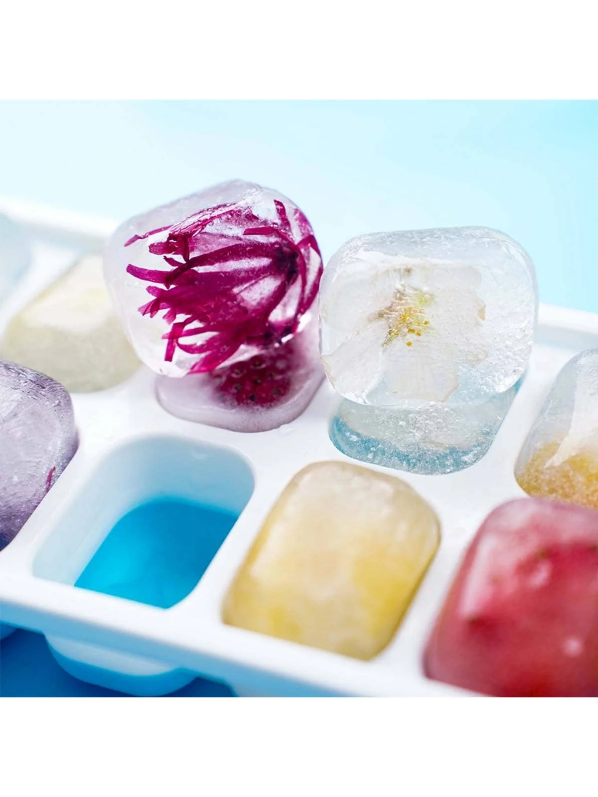 Square Ice Cube Mould with Lid, Silicone Ice Cube, Easy Release Mold, Ice Box, Wine Glass Ice Cube, 14 Grid, 1Pc