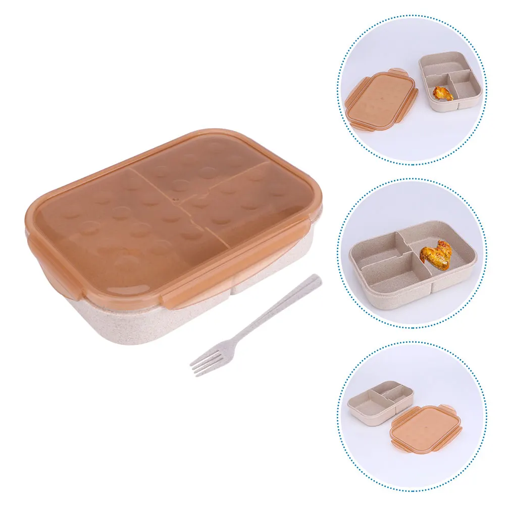 

1 Set Premium Plastic Portable Food Container Sealed Lunch Storage Box For School Office Picnic Outdoor Reusable Fruit