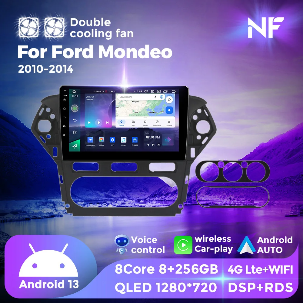 

NF Dual Cooling Fan Autoradio Headunit For Ford Mondeo 4 2010 - 2014 Car Radio Multimedia Player GPS Navi For Wireless Carplay