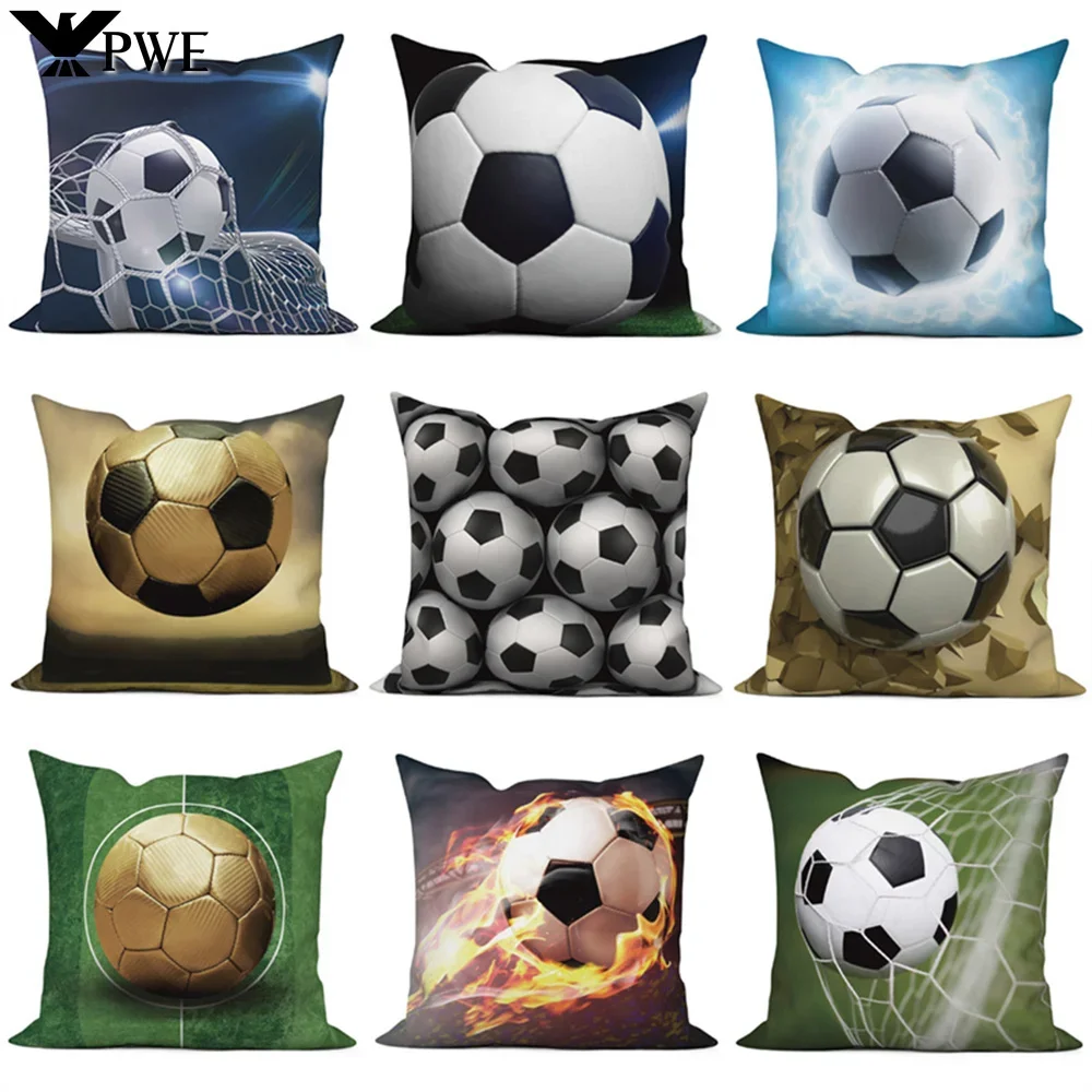 Customizable Football Print Pillowcase Pillowcase Home Decor Cushion Cover Sofa Car Decor Throw Pillowcase