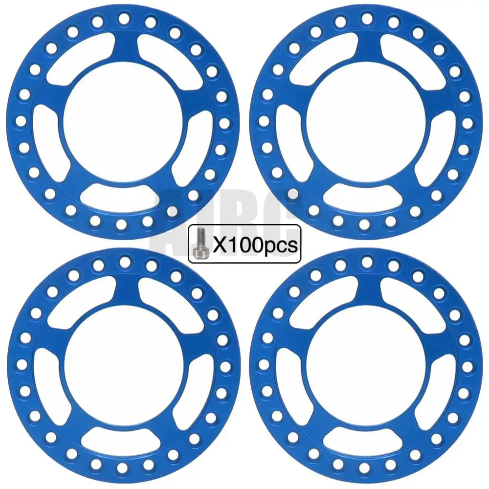 4pcs Aluminum Alloy1.9 Inch Beadlock Wheel Outer Ring For 1/10 Rc Crawler Axial Scx10 90046 Trx4 D90 1.9 Wheel Rims Retrofitting