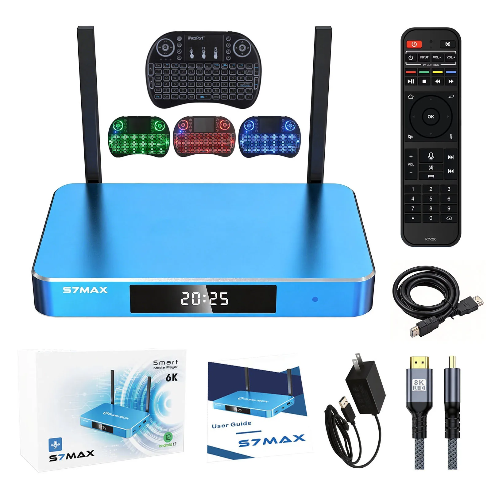 Super-Box S7 Max 2026 Newest Android TV Box, 64GB Global Streaming Media Player, 6K Ultra HD | Voice Control | Authorized Dealer