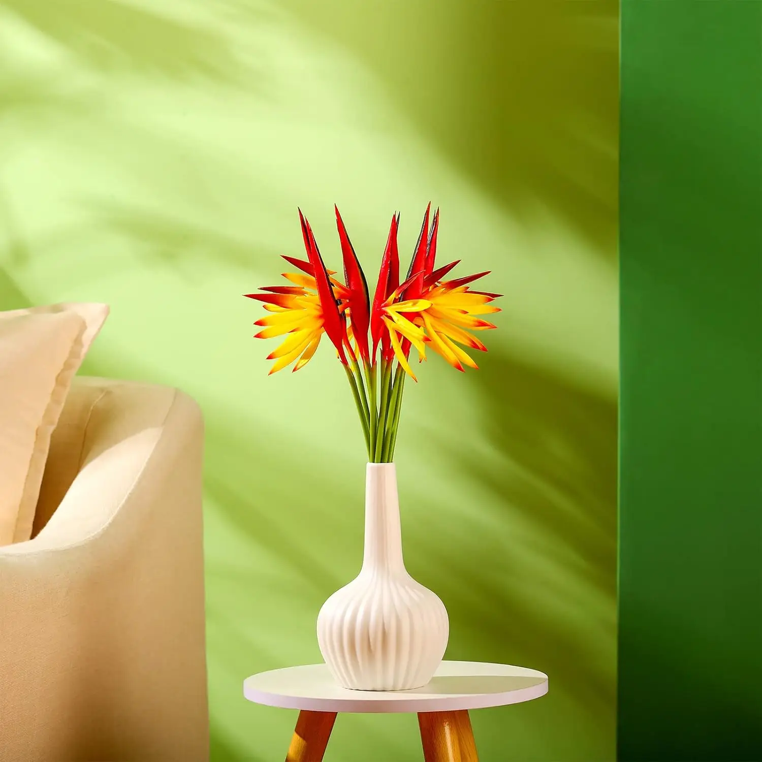 10 Stück künstliche Paradiesvögel, 55,9 cm, hawaiianische tropische Blumen für Zuhause, Garten, Büro, Hochzeitsdekoration – Detail 12
