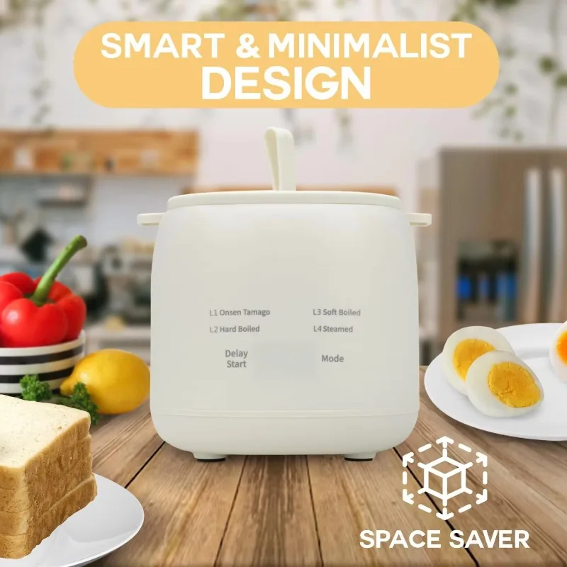 300W Automatic Electric Egg Boiler Low Power Consumption Visual Multifunctional Breakfast Cooker for Household Use