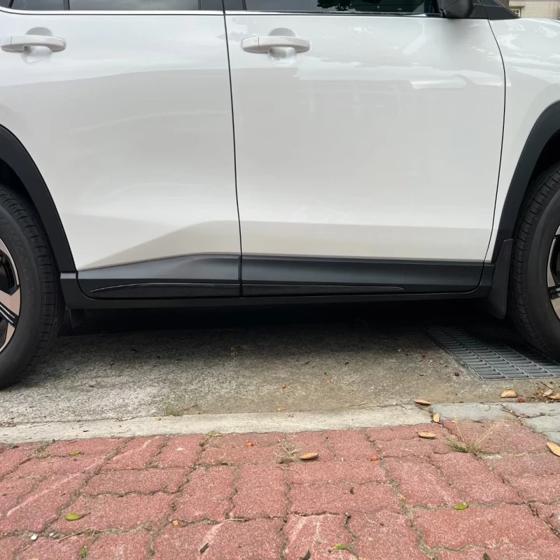 For Toyota Yaris Cross 2023 2024 Carbon fiber Chrome Car Side Door Body Molding anti-scratch Protector Side Strips accessories
