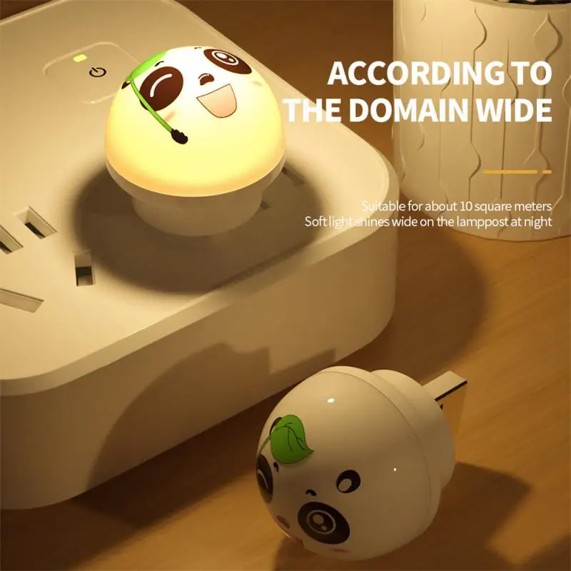 USB Plug Night Light Eye Protection Reading Mini Lights Computer Mobile Power Charging Book Lamps Cartoon Small Night Lighting