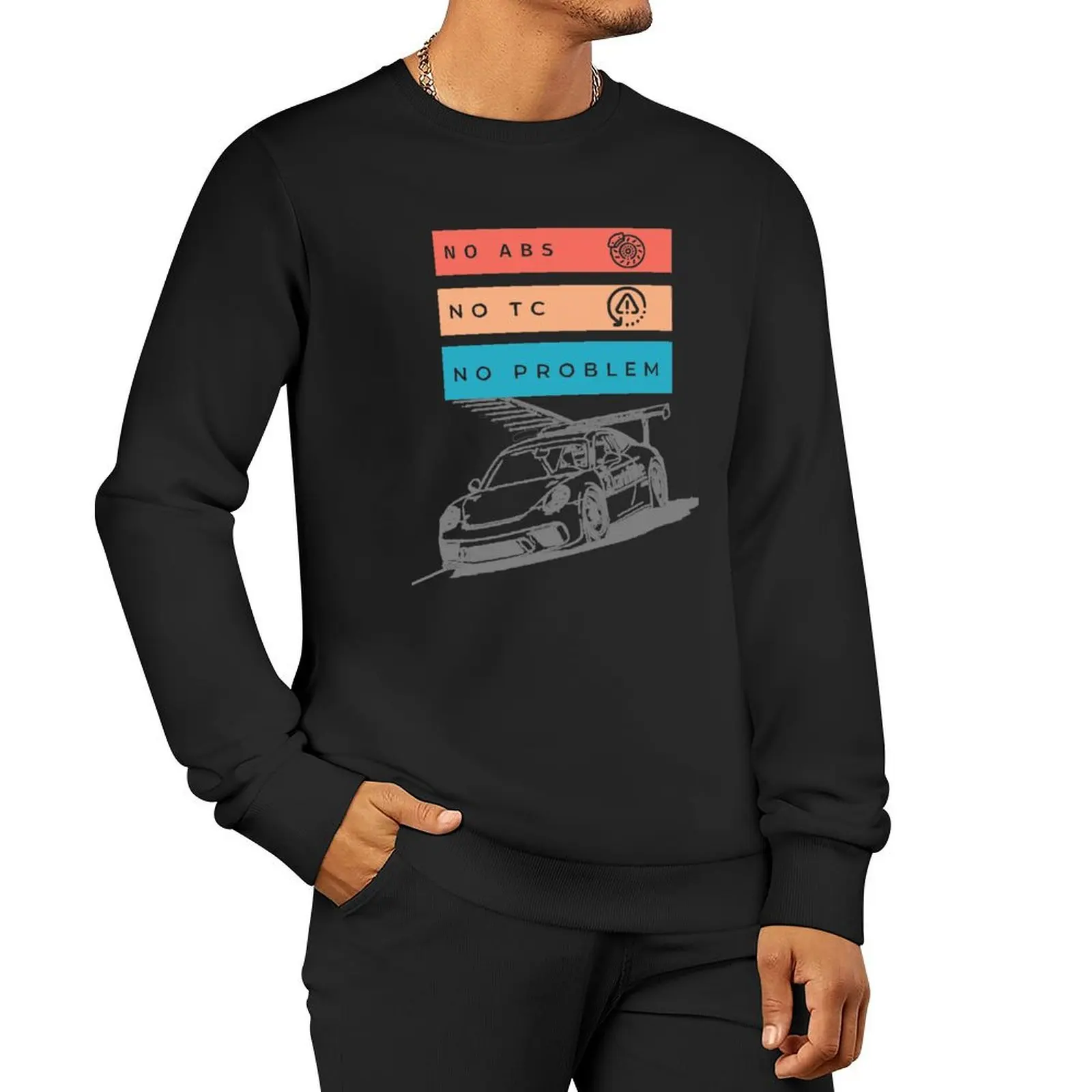 Racing Hardcore - No ABS, No TC, No Problem Pullover Hoodie winter clothes men's clothes oversize sweatshirt