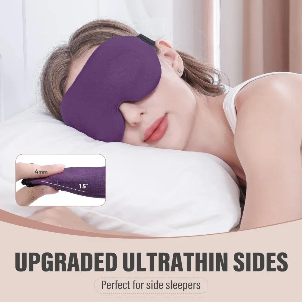 

Sleep Mask for Side Sleeper, Complete Light Blocking 3D Sleeping Eye Mask, Soft Breathable Eye Cover for Women Men
