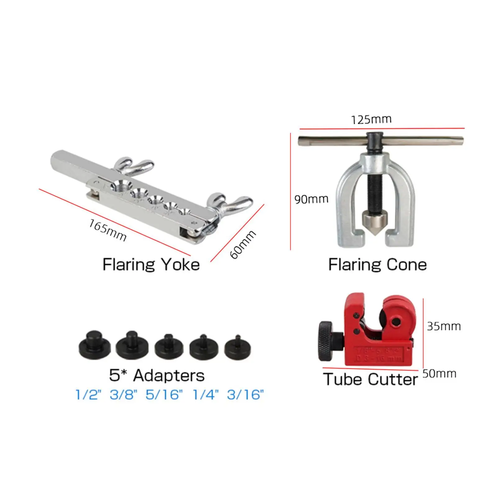 

Generic 25ft 3/16 1/4 Copper Coated Brake Line Kit Flaring Tool Kit Equipment Part Tube Bender for Auto Line Repairing Truck