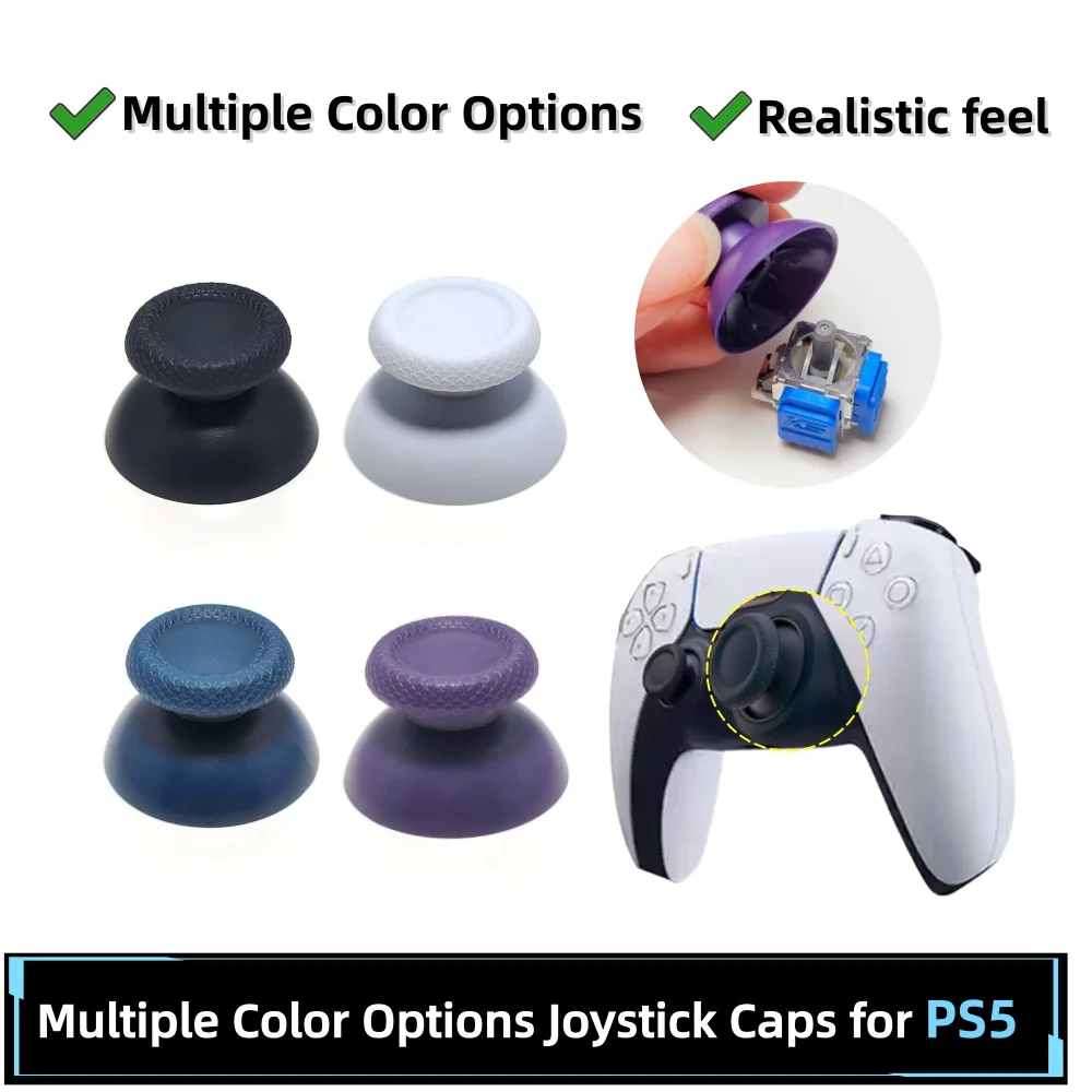 10/100 Piezas de Repuesto de Tapas de Joystick para Controlador PS5, Palancas de Mando para DualSense PS5, Tapas de Palanca Analógica 3D para Sony Playstation 5