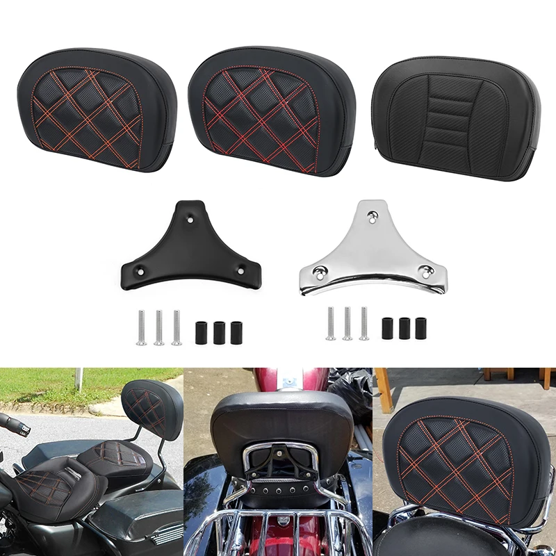 For  Touring Street Glide Road King Road Glide 1996-later Motorcycle Passenger Sissy Bar Backrest Cushion Pad