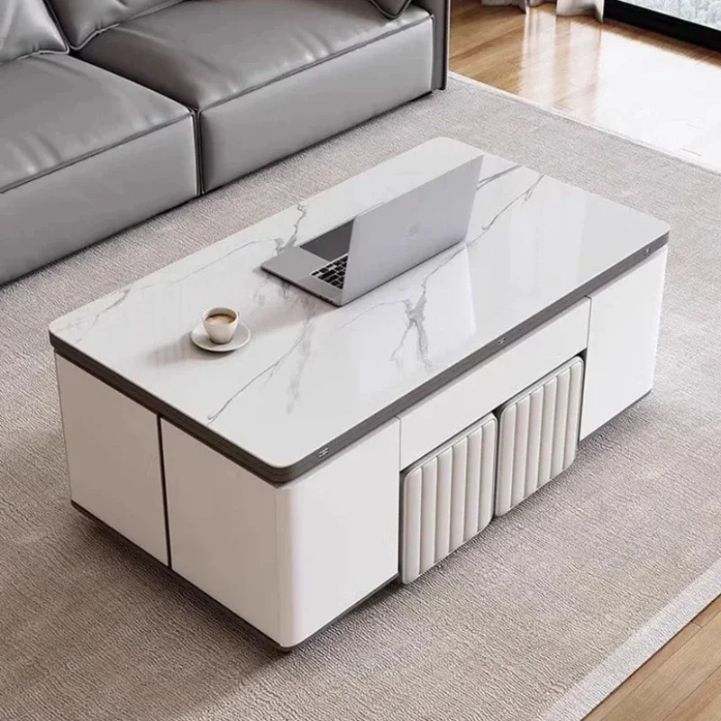 الشمال طاولة القهوة الحديثة Trau الأبيض عالية الفاخرة طاولة القهوة لغرفة المعيشة متعددة الوظائف الحد الأدنى أثاث غرفة نوم Couchtisch