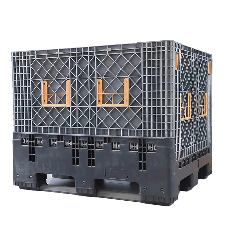 

Heavy Duty HDPE Foldable Plastic Crate Bulk Cargo Storage Foldable Pallet Box Industrial Commercial Stackable Plastic Pallet Box
