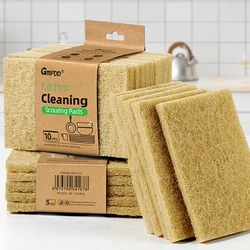 5/10pcs Sisal Microfiber Sponge Eco-friendly Plant Sponges For Dishwashing Natural Fiber Cleaning Cloth Kitchen Accessories