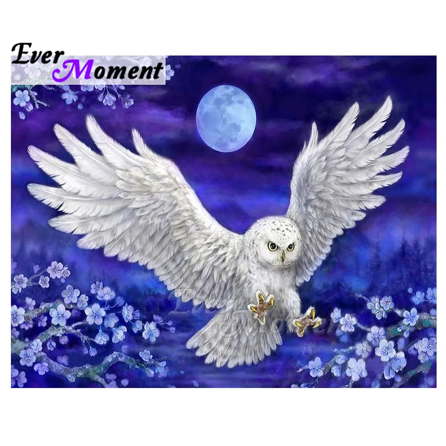 

White Eagle Flower Full Square Drill Ever Moment Diamond Painting 5D DIY Mosaic Diamond Embroidery Cross Stitch Decor ASF1636