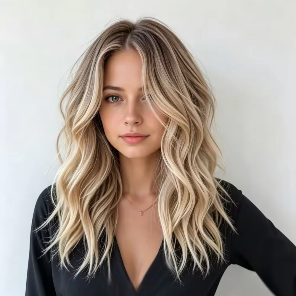 Glueless 14 Inch 150 Density Highlight Blond Body Wave Wig