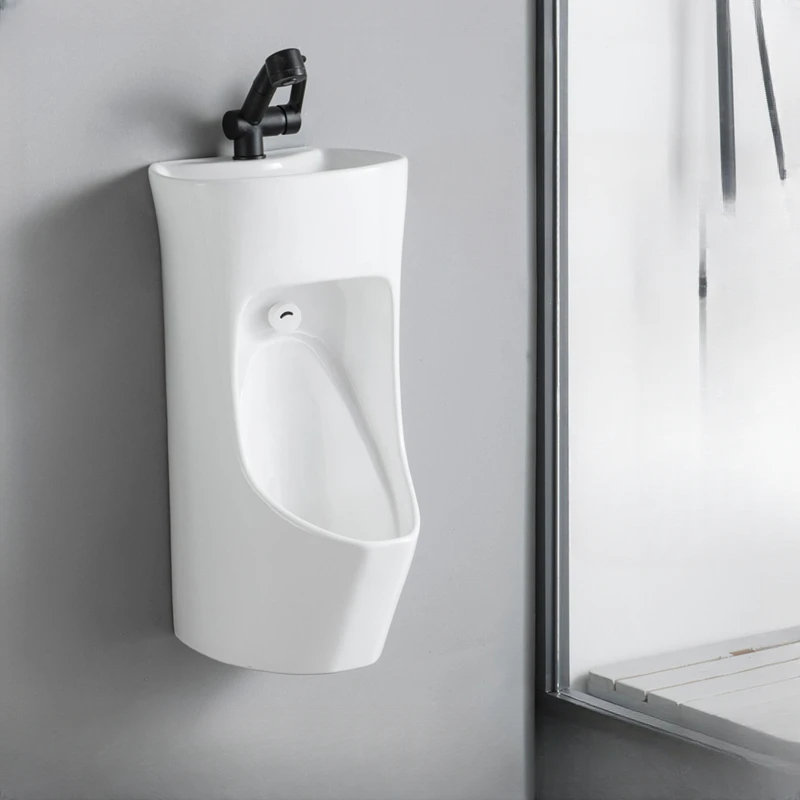 Integrated washbasin, sensing urinal, ceramic household wall mounted urinal, adult men's urinal, water-saving