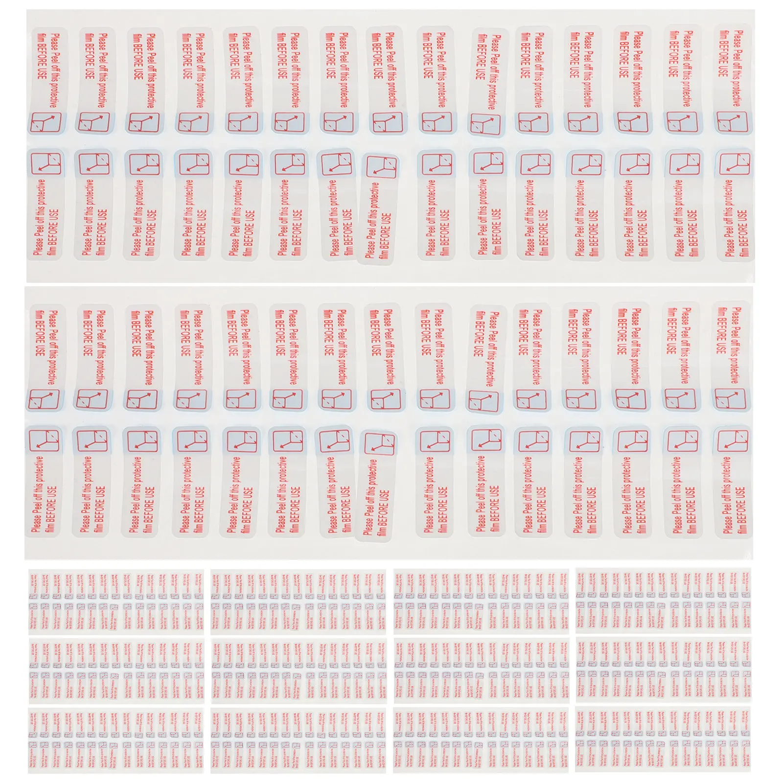 

3000 шт. самоклеящихся этикеток-напоминаний для снятия защитной пленки, легко удаляемые предупреждающие наклейки, упаковка защитной пленки