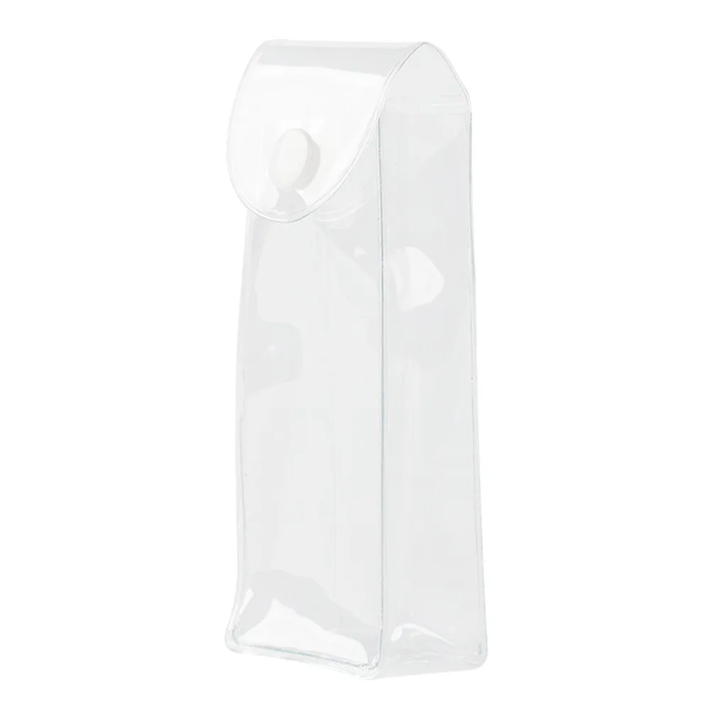 Portable PVC Button Bag Self Sealing Plastic Packaging Bag Dust Protection Transparent Three-dimensional Bag Bag