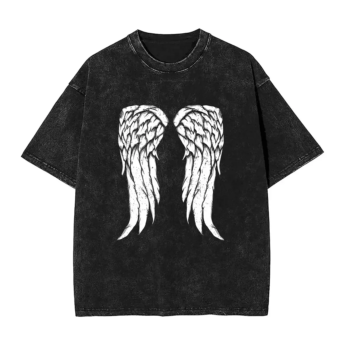 

Unisex T-Shirt Daryl Dixon Wings Washed T-Shirts Novelty Movie The Walking Dead Beach Tees Awesome Casual Clothing Plus Size