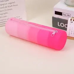 Waterproof Silicone Pencil Case Large Capacity Makeup Brush Holder Women Portable And Simple Student Storage Supplies