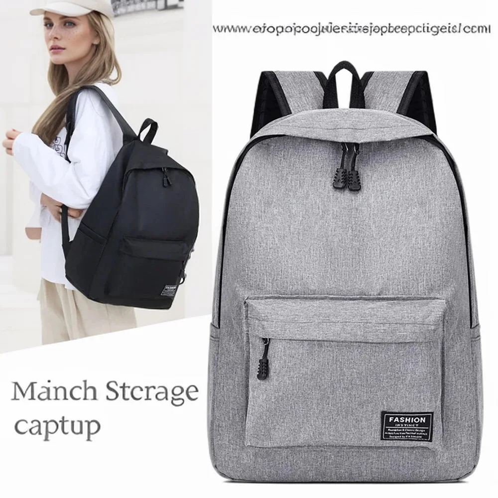 Male Casual Secondary School Students Schoolbag Men Women Backpack Canvas Large Capacity Computer Travel  Double Shoulder Bag