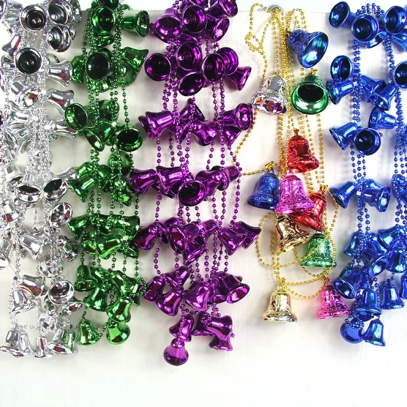 Gold, blue, silver and purple bells decoration electroplating bell string shopping mall store window holiday