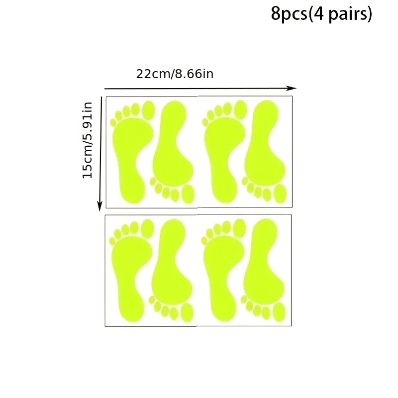 Glow‑in‑the‑Dark Footprint Wall Stickers Self‑Adhesive Decals for Haunted House Bedroom Living Room Hallway Wall Halloween Decor