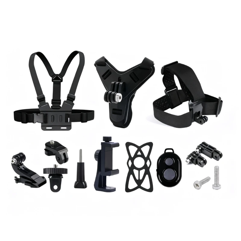 Pack of 14 Fast Release Accessories with Mounts Consistent Action Cameras 77JC