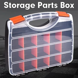 Portable Parts Box Plastic Multi-grid Tool Storage Box Screws Organizer Boxes Hardware Toolbox Workshop Garage Tool Case