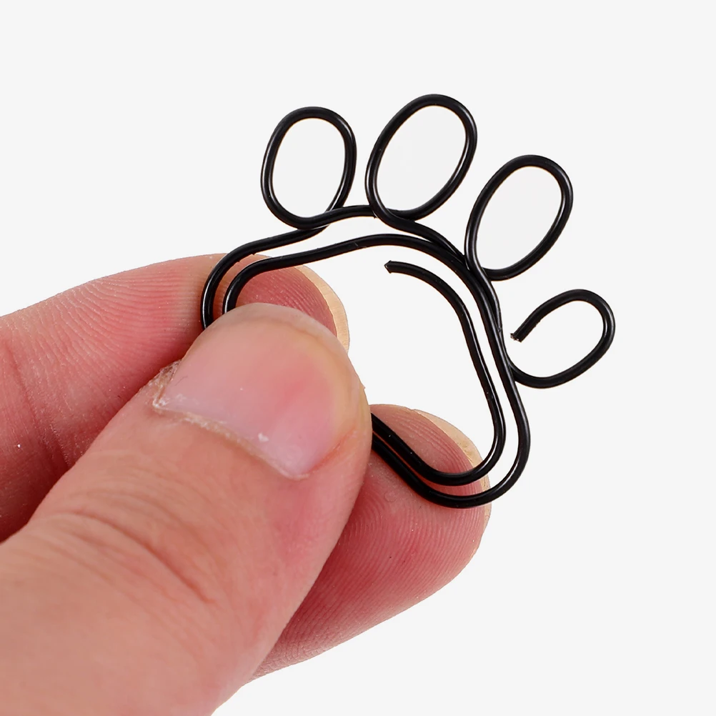 

50 Pcs Cat Claw Paper Clip Clips Unique Small for Paperwork Paperclips Fancy Animal