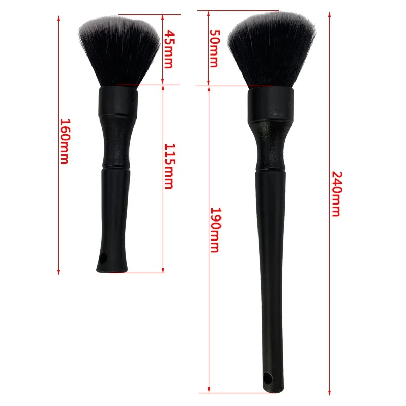 Ultra-Soft Car Detailing Brush Super Soft Auto Interior Detail Brush Synthetic Boars Hair for Cars Seat Leather Cleaning