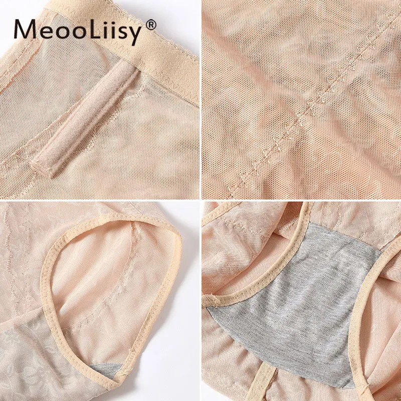 MeooLiisy Breathable High Waist Women Trainer Body Shaper Panties Tummy Belly Control Butt Lifter Shapewear