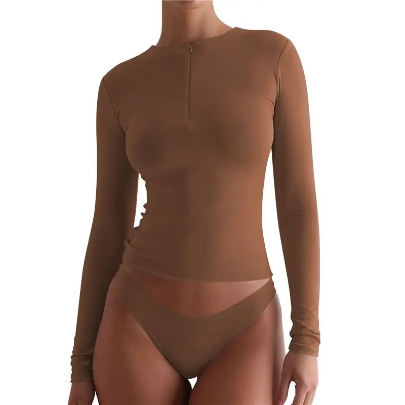 

Укороченный топ с V-образным вырезом и молнией до середины груди, с длинными рукавами, для выхода в свет, женская осенняя мода 2025