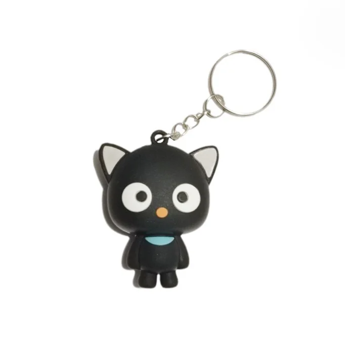 Chococat PVC Keychain Key Chain Ring Black Cat Kawaii Cute Keychains Key Holder Small Gifts