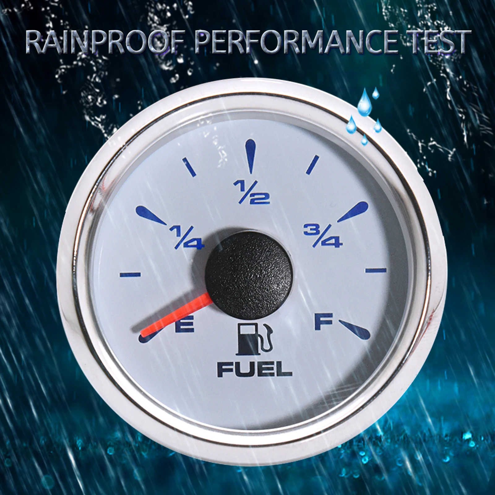 8 Colors Backlight Water Level Gauge Fuel Level Meter 0-190 Ohm 240-33 Ohm Fuel Float Tank Level Indicator For Marine Boat