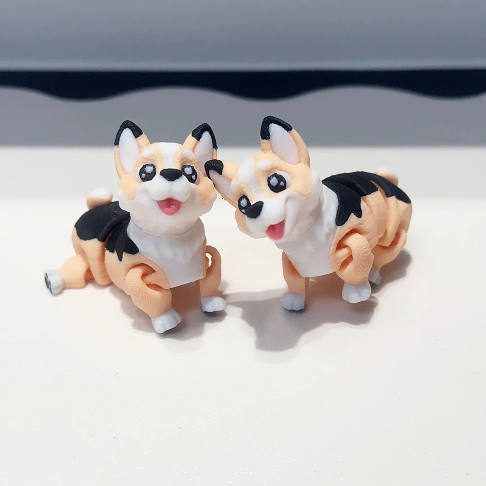 

3d Printing Cute And Cute Corgi Dog Model Plastic Decoration Tabletop Decoration Sculpture Decoration Festival Gift