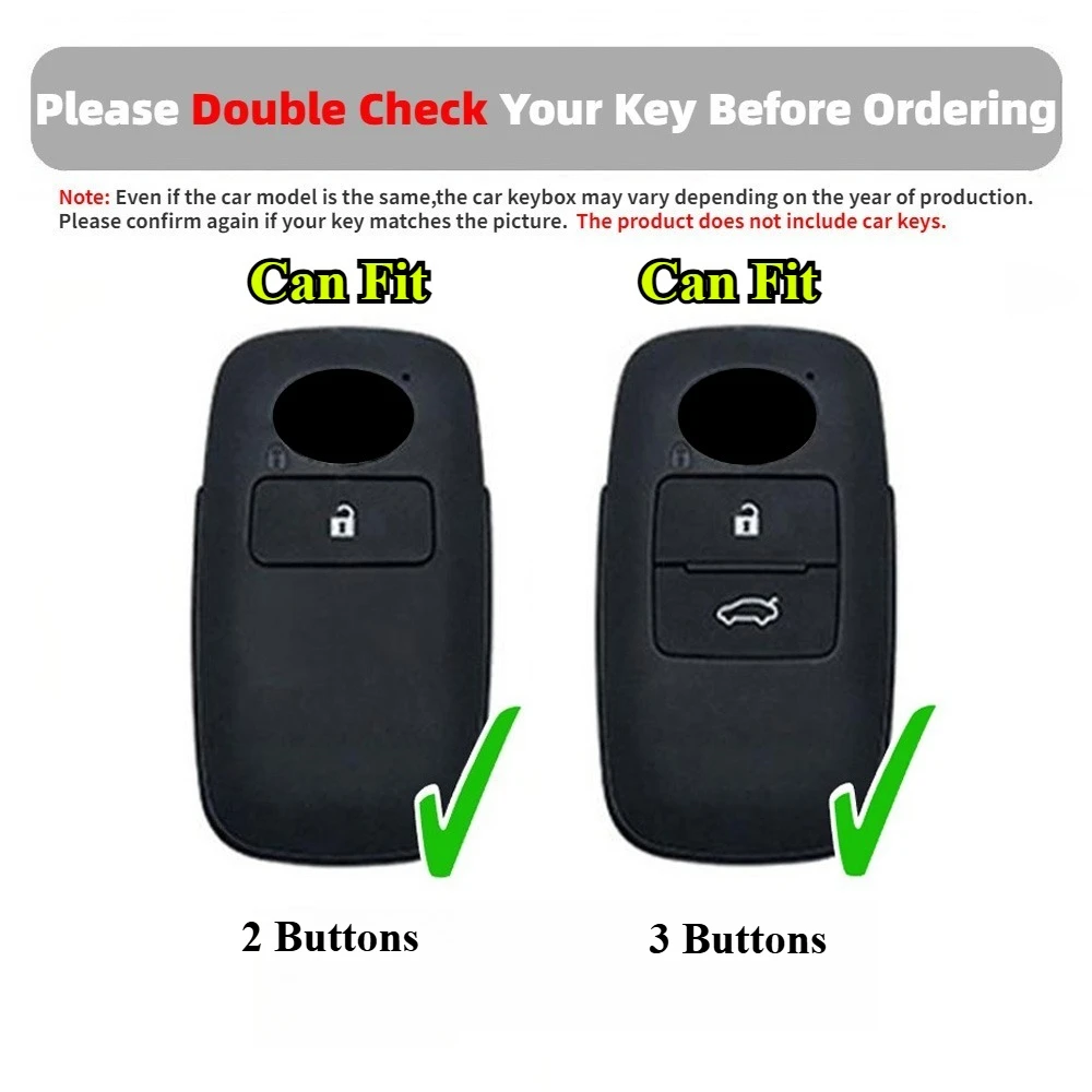 2/3 Buttons TPU Key Case Cover for Toyota Avanza Veloz Raize 2022 - 2025 Wigo 2023 - 2025 Yaris Cross Key Case Cover Accessories